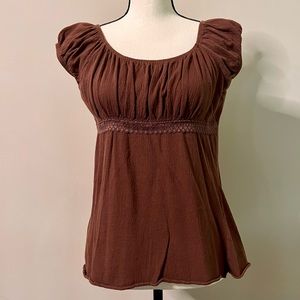 JKLA California Short Puff Sleeve Top / Blouse